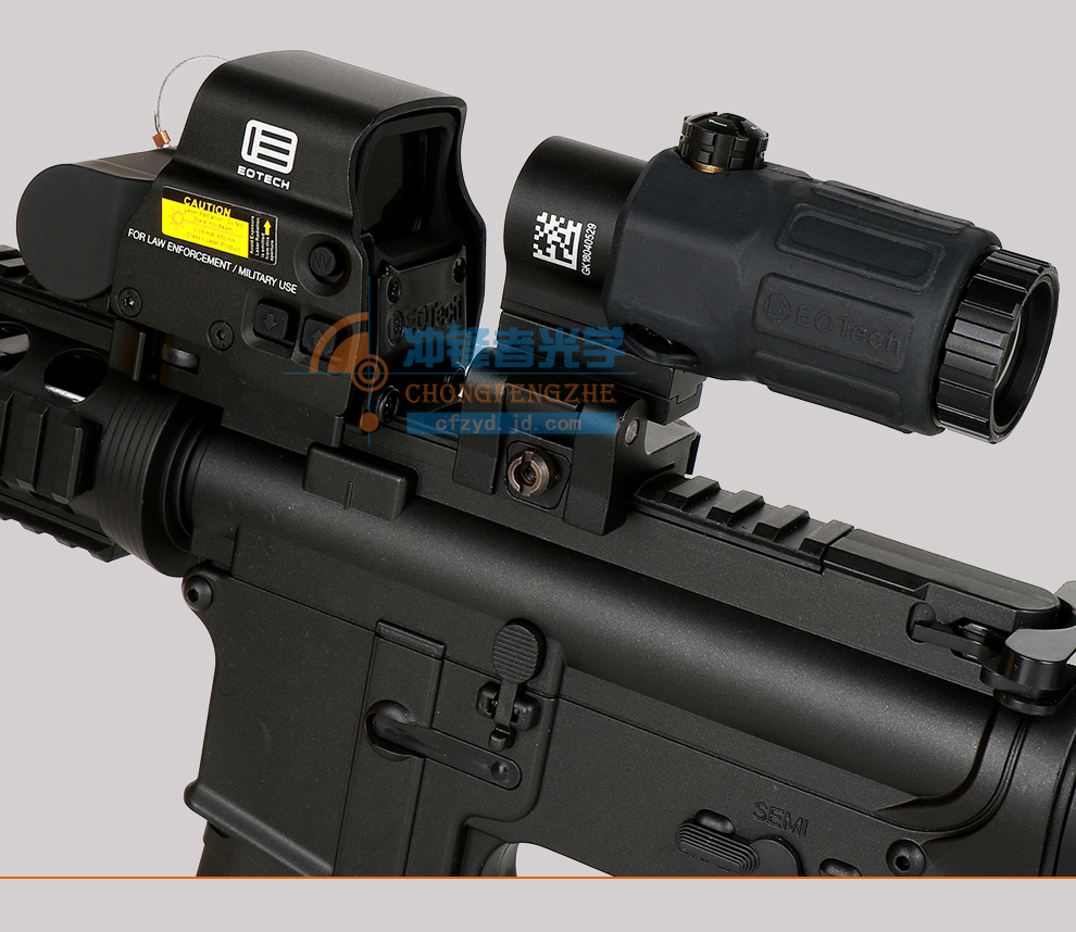 快拆升级版黑色eotech559全息内红点瞄准器镜3x三倍增倍镜 锦明玩具水